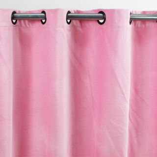 ARTHUR rideau Velours coton à oeillets (150x260cm) rose