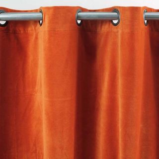 ARTHUR rideau velours 150x250 orange photo ambiance