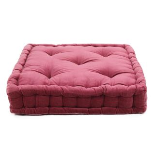 Pouf tapissier Arthur 50x50x10cm prune