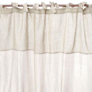 Rideau Aude grande hauteur 140x300 blanc lin/coton