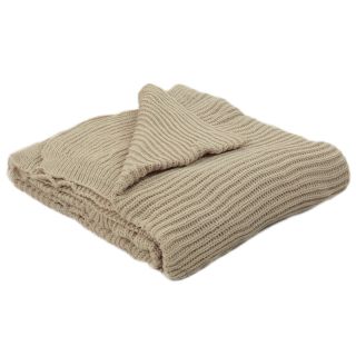 Plaid beige Tricot 130x160cm