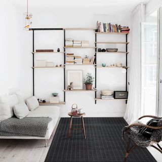Photo ambiance - Tapis Bambou Noir 160x230cm BALI CHIC
