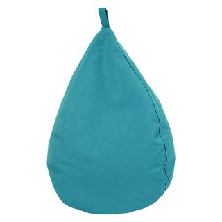 Pouf poire Berlingot bleu canard 72x42cm intérieur extérieur
