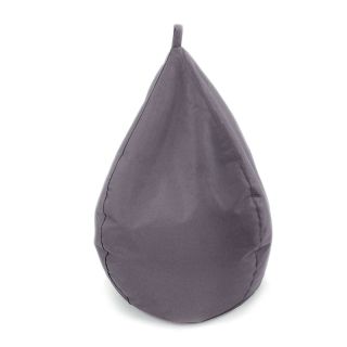 Pouf poire interieur exterieur 72x42cm gris brume