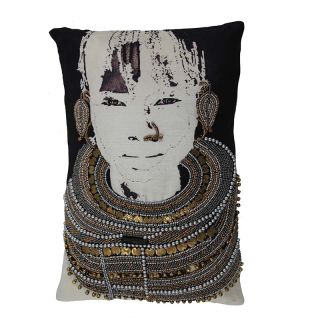 Coussin  BIRMAN PERLE Noir artsilk (30x45 cm)