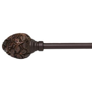 Tringle extensible Bois sculpté 120/235cm marron