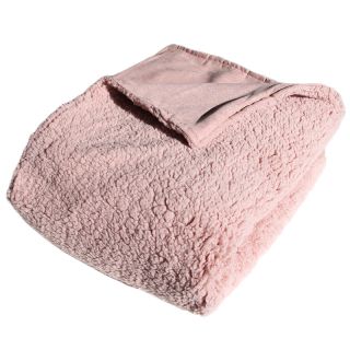 Plaid Caline 130x160cm rose poudré