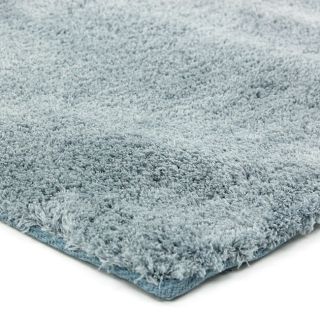 Tapis shaggy bleu extra doux Caline