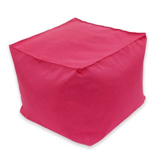 Pouf cube intérieur extérieur framboise 40x40x40cm