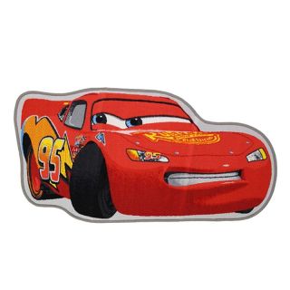 Tapis Disney Cars Flash McQueen 134x67cm rouge