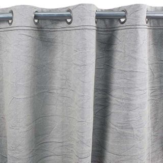 CITY rideau Toile coton 140x250 gris photo ambiance