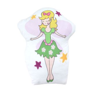 Coussin en forme de Fée 40x30cm Blanc