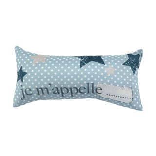 Coussin Je M'appelle Bleu (38x18cm)