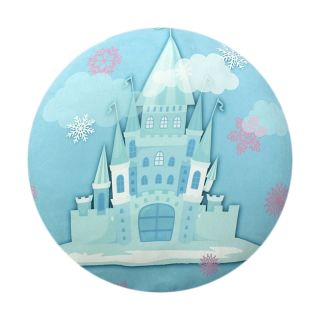 Coussin neige château xxl bleu