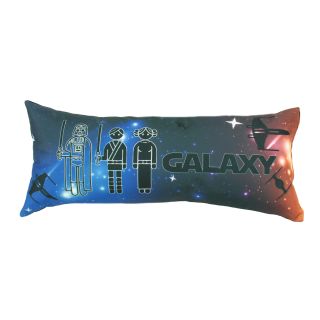 Coussin long rectangle Galaxy 70x30cm noir bleu