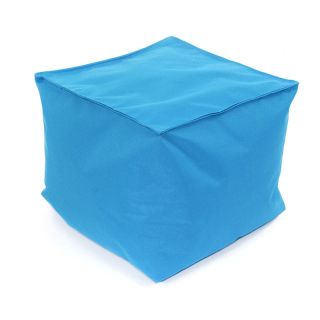 Pouf cube 40x40x40cm bleu turquoise