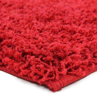 Tapis Domino Shaggy rouge