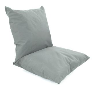 Double coussin géant intérieur exterieur gris nuage