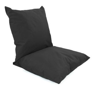 Double coussin géant noir 120x60cm intérieur extérieur
