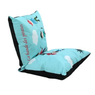 Double coussin Pirates 120x60cm bleu