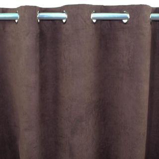 FIRST SUEDE rideau à oeillets suédine (140x250cm) chocolat 