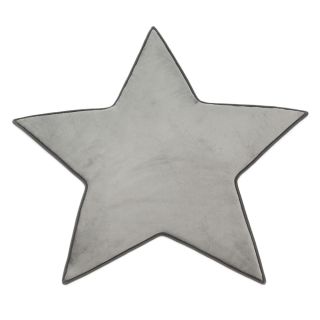 Tapis forme étoile gris 90x90cm Flanelle