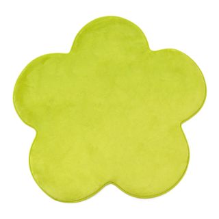 Tapis forme fleur anis 90x90cm Flanelle