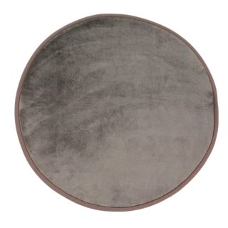 Tapis rond taupe diam 70cm Flanelle