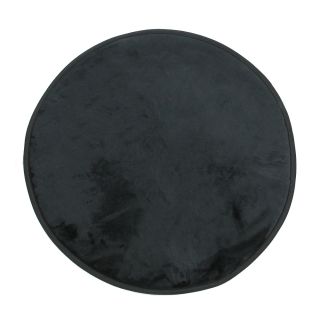 Tapis rond noir diam. 70cm Flanelle