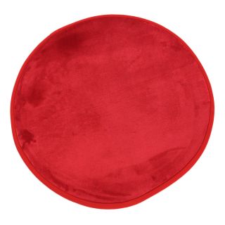 Tapis rond rouge diam. 70cm Flanelle