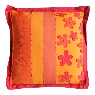 Coussin Fleurs 40x40cm orange