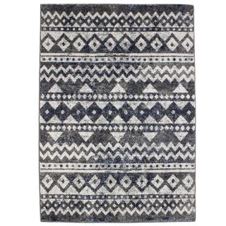 Tapis Flo Ethnic Blues 133x190cm gris bleu