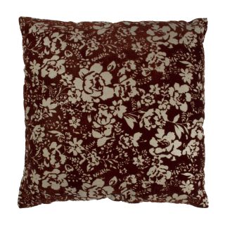 Coussin Floralie (50x50cm) marron