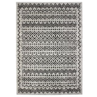 Tapis Florence Ethnique gris noir 133x190cm
