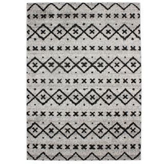 Tapis Florence Sueden Ethnique gris noir 133x190cm