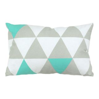 Coussin Funny imprimé triangle turquoise 40x60cm
