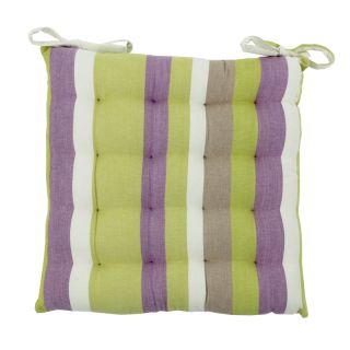Galette SIMPLICITE RAYURE Multi Vert Coton (40x40x6cm) 