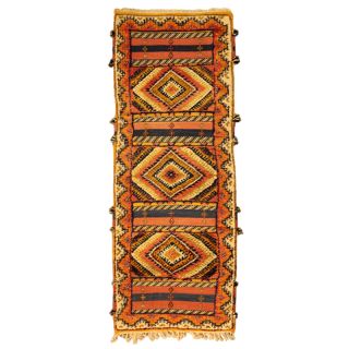 Tapis Vintage Glaoui Berbère Marocain 217x75cm multi
