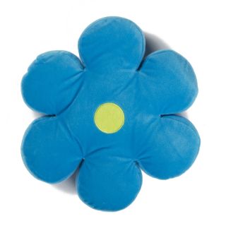 Coussin GONZO FLOWER extra-doux Turquoise (diamètre 40cm)