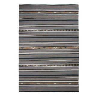 Tapis Hazifia Shuttle Kelim Gris (230x160) ambiance