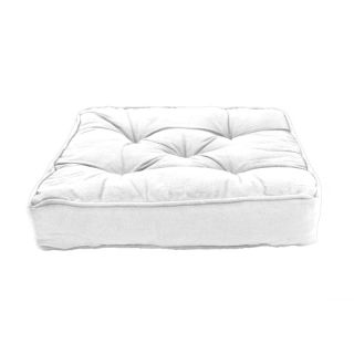 Pouf tapissier Hip Hop 40x40x8cm Blanc