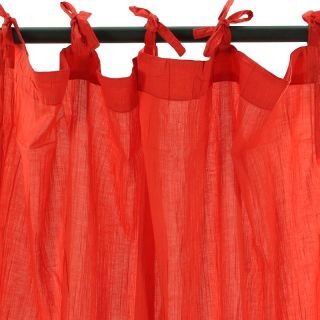 Voilage Homere 110x250cm rouge 100% coton