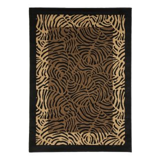grand tapis zebre marron ambiance