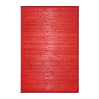 tapis bambou solo rouge photo complète