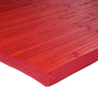 tapis solo bambou rouge photo gros plan