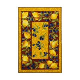 Tapis BIO LINE de cuisine citrons-olives - photo ambiance