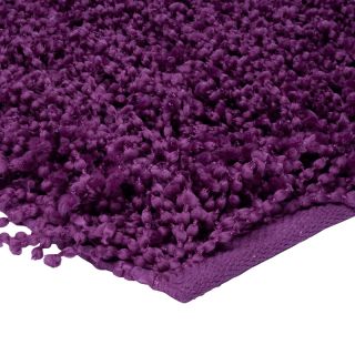 Tapis Shaggy Aubergine Bouclé 120x170cm CLOCHETTE - vue d'angle