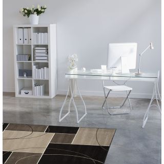tapis casa carrés ondes chocolat photo ambiance