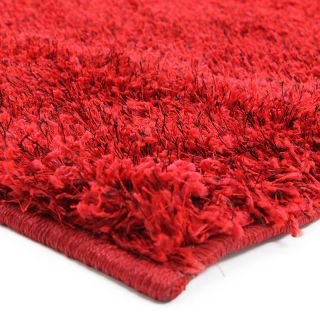 Tapis Jewel rouge shaggy