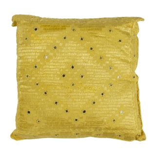 Coussin Maharadja 40x40cm jaune coton